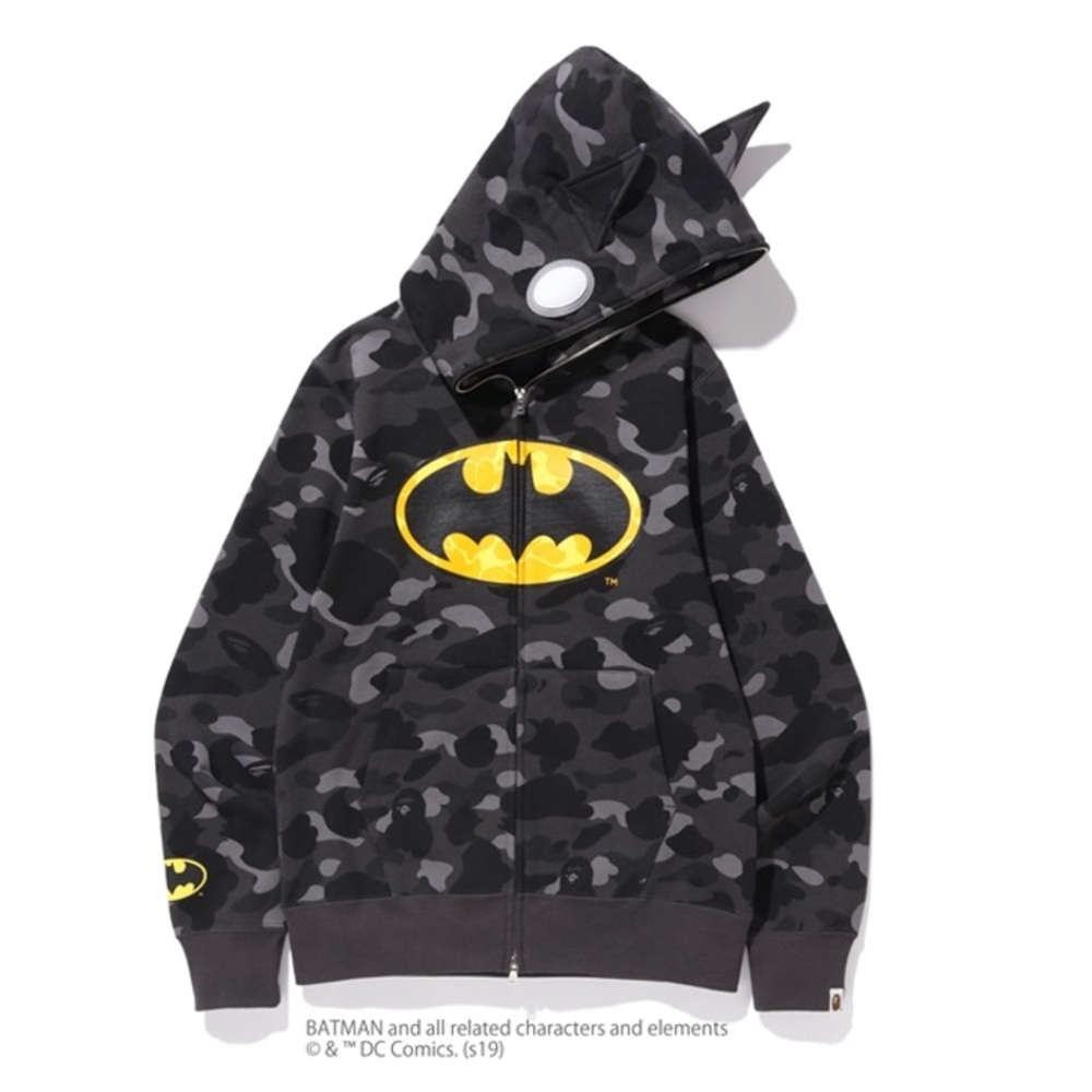 Bape x batman camo full zip hoodie